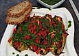 Aubergine-Paprika mit Petersilie-Knoblauch So&szlig;e