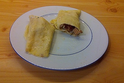 Crêpes mit Pesto und Hähnchen 4
