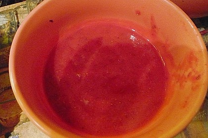 Erdbeerfruchtspiegel mit Ahornsirup