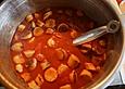 Fruchtige Currywurstsuppe