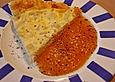 Blumenkohl-Quiche mit w&uuml;rziger, pikanter Aprikosensauce