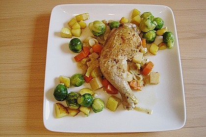 Geschmortes Huhn mit Wurzelgemüse 1