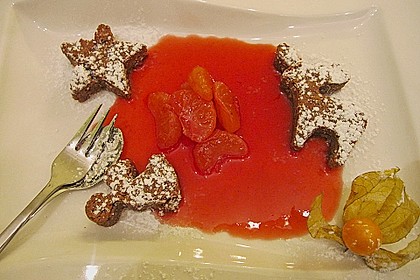 Lebkuchenk&uuml;chlein mit Gew&uuml;rzclementinen und Himbeerreduktion 1