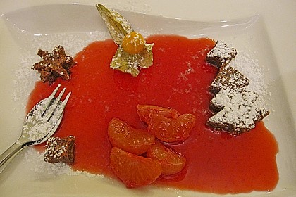 Lebkuchenk&uuml;chlein mit Gew&uuml;rzclementinen und Himbeerreduktion 3