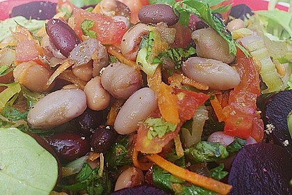Salat mit H&uuml;lsenfr&uuml;chte-Potpourri