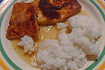 Dill-Curry-Honig-Sauce zu Fisch und Reis 17