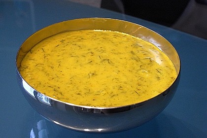 Dill-Curry-Honig-Sauce zu Fisch und Reis 14