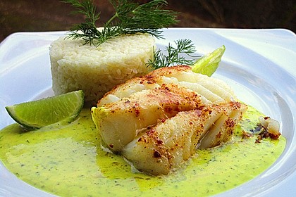 Dill-Curry-Honig-Sauce zu Fisch und Reis 1