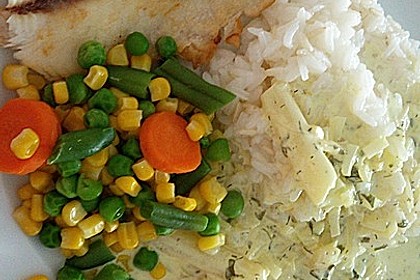 Dill-Curry-Honig-Sauce zu Fisch und Reis 8