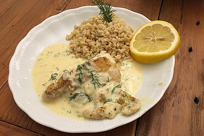 Dill-Curry-Honig-Sauce zu Fisch und Reis 13