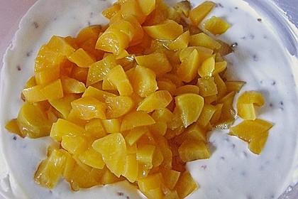 Pfirsich-Krokant Creme