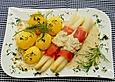Spargel mit Serranoschinken und Lachs-Meerrettich Sauce