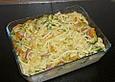 Sp&auml;tzleauflauf mit Speck und Gem&uuml;se