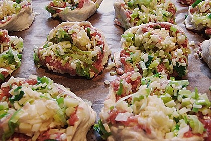 Lauch-Hackfleisch-Schnecken 2