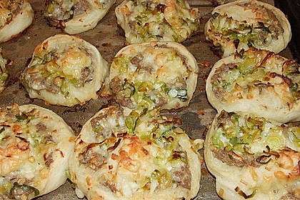 Lauch-Hackfleisch-Schnecken 4