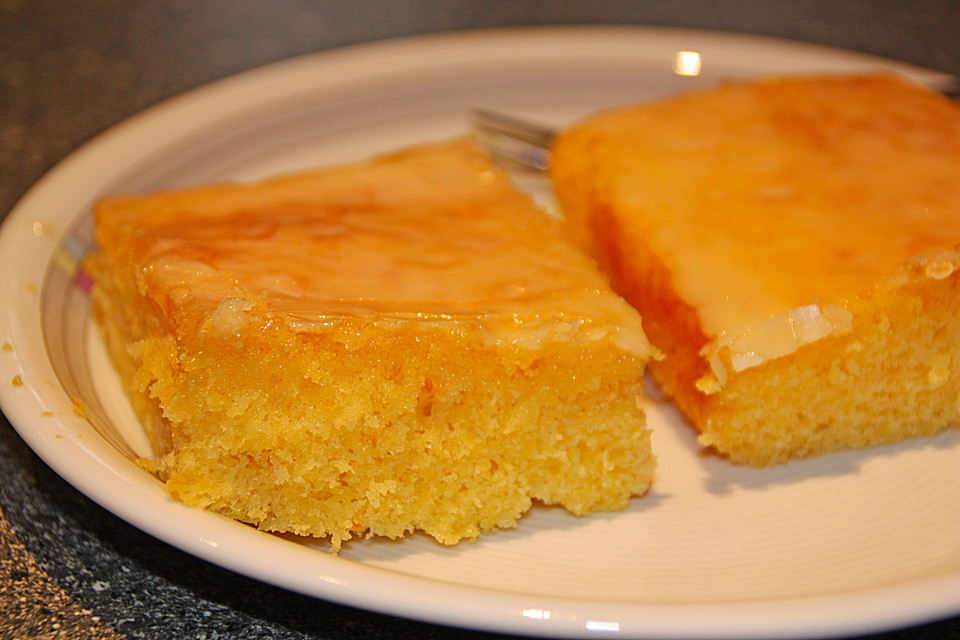 Ein Orangenkuchen vom Blech