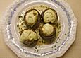 Champignons gef&uuml;llt mit K&uuml;rbiskern-Pesto
