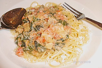 Mangold - Tomaten - Senf - Sahne - Tagliatelle 28