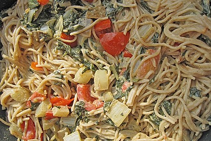 Mangold - Tomaten - Senf - Sahne - Tagliatelle 20