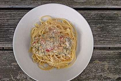 Mangold - Tomaten - Senf - Sahne - Tagliatelle 22