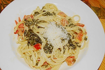 Mangold - Tomaten - Senf - Sahne - Tagliatelle 16