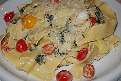 Mangold - Tomaten - Senf - Sahne - Tagliatelle 5