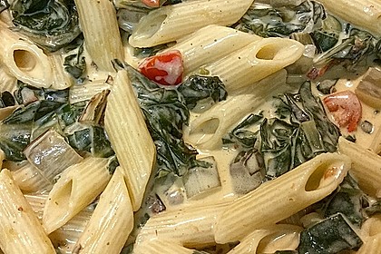 Mangold - Tomaten - Senf - Sahne - Tagliatelle 2