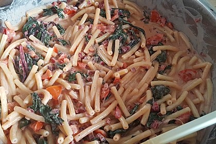 Mangold - Tomaten - Senf - Sahne - Tagliatelle 8