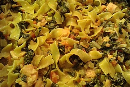 Mangold - Tomaten - Senf - Sahne - Tagliatelle 12