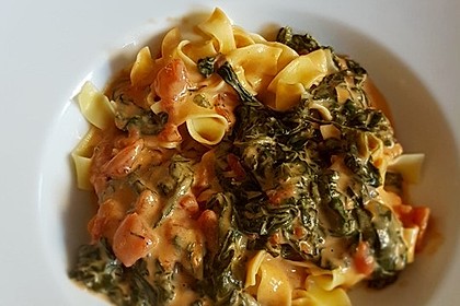 Mangold - Tomaten - Senf - Sahne - Tagliatelle 10
