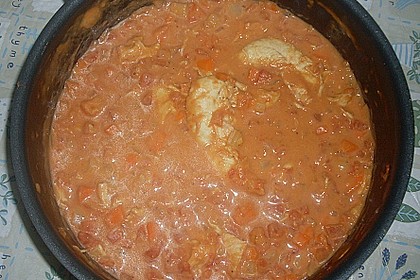 H&auml;hnchen in Erdnuss - So&szlig;e