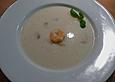 Zitronengrassuppe mit gebratenen Riesencrevetten