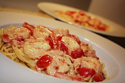 Spaghetti mit Crevetten 2