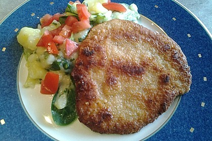 Kartoffelsalat mit Tomate und Feldsalat 4