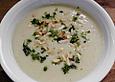 Fenchelcremesuppe mit Mandelsplittern