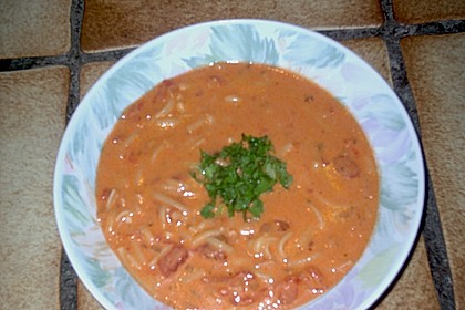 Tomatensuppe mit Nudeln nach Oma Josi 9