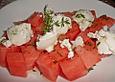 Melonensalat mit Ziegenfrischk&auml;se