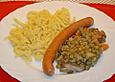Schw&auml;bische Linsen mit Sp&auml;tzle und Saitenw&uuml;rstchen