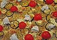 Pizza mit Lachs, Fenchel und Zucchini