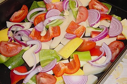 H&auml;hnchen mediterran mit Knobi-Kr&auml;utersauce 1