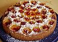 Versunkener Aprikosenkuchen mit Preiselbeeren