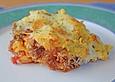 Polenta-Bolognese-Auflauf