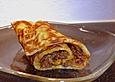 Gef&uuml;llte Pfannkuchen mit Hackfleisch-Lauch