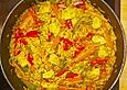 Curry-Putenfleisch mit Reis