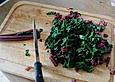 Rote Bete-Bl&auml;tter in Meerrettichsauce