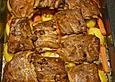 Sch&auml;lrippchen mit Gem&uuml;se aus dem Backofen