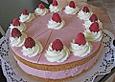 Quarksahnetorte mit Himbeeren