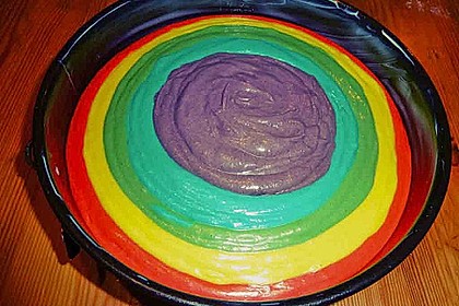 Regenbogenkuchen