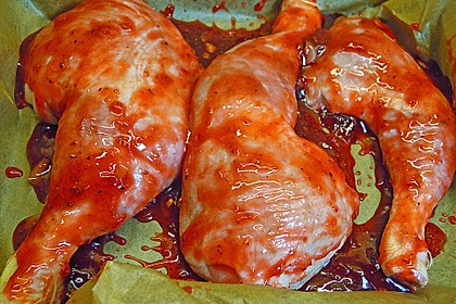 Gebratene H&uuml;hnerschenkel