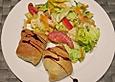 Ziegenk&auml;se im Bl&auml;tterteig mit buntem Salat